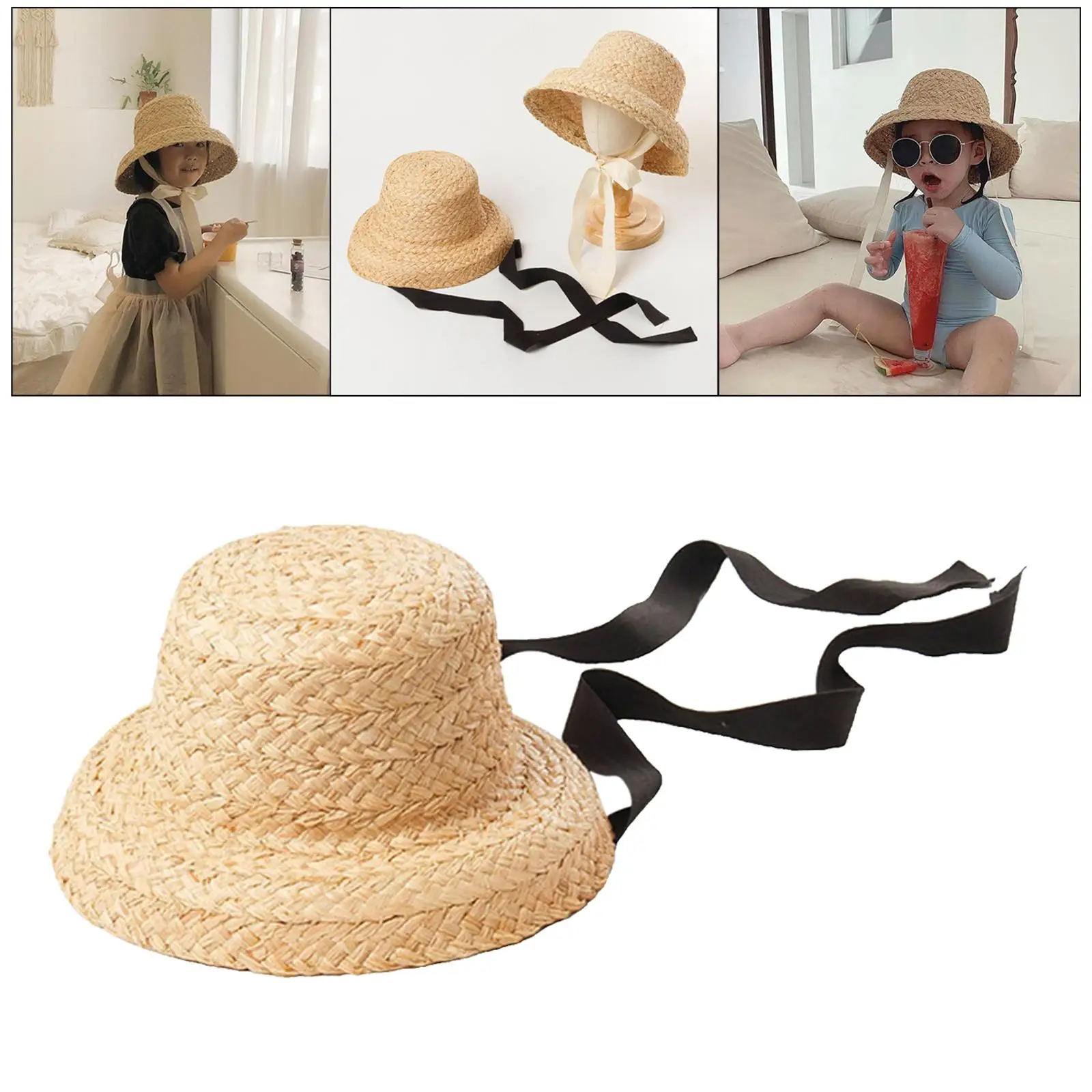 Fashionable Kids Sun Eaves Travel Sun Hat w/ Adjustable for Children Toddler Travel Outdoor
