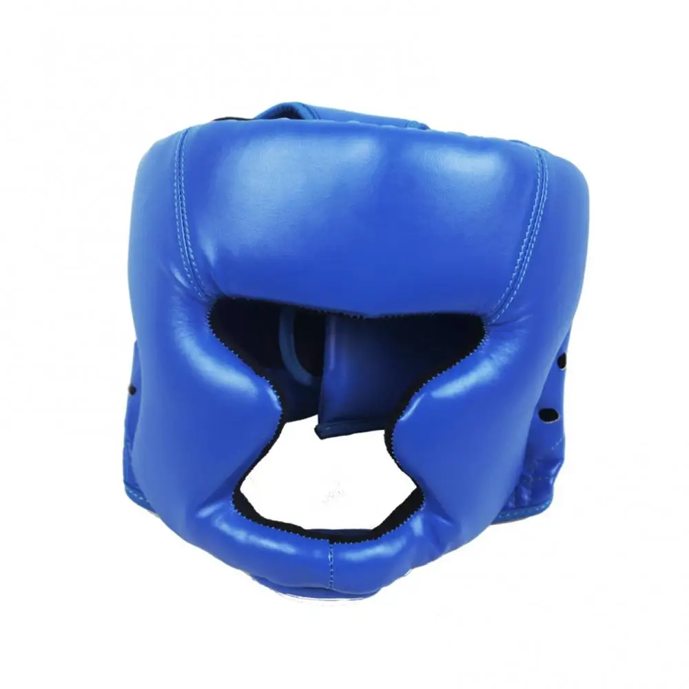 Faux Leather Boxing Martial Arts MMA Helmet Head Guard Headgear Head Protection Fitness Equipment Accessories