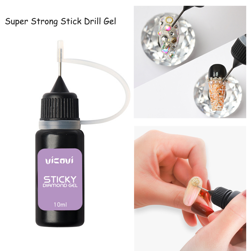 Best of 10ML Super Strong Nail Art Rhinestone Glue UV Adhesive Crystal Gem Diamond Nail Glue With Needle Nail Tool Sticky-Glue 1Jar &* Reviews & Tips