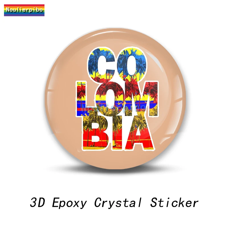 best bumper stickers 3D Epoxy Car Dome Sticker Colombia Flag National Emblem Map Car Window Bumper Motorcycle Helmet Cell Phone Vinyl Decal best bumper stickers