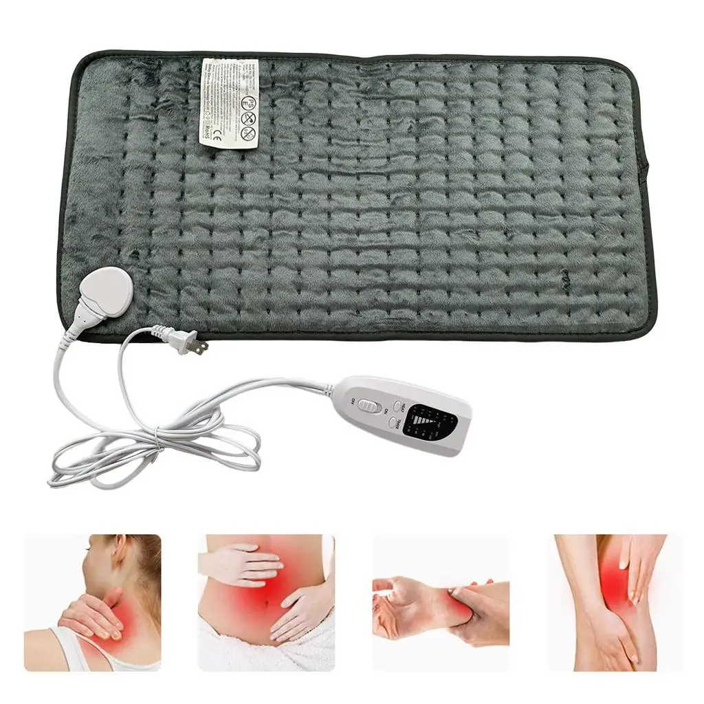 Electric Hot Heat Pad Mat Extra Large 60x30cm Back Pain Relief , Washable, Plug-US 110V