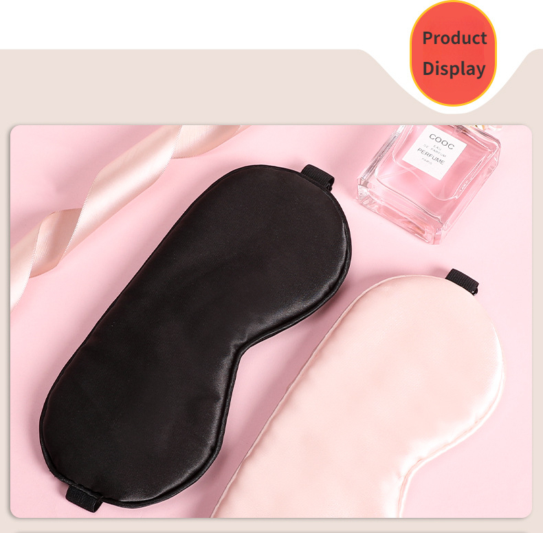 Description Picture 3 of itemImitation Silk Sleeping Eye Mask Travel Rest Eyemask Aid Cover Pad Soft Blindfold Relax Massager Improve Sleep Better Tools