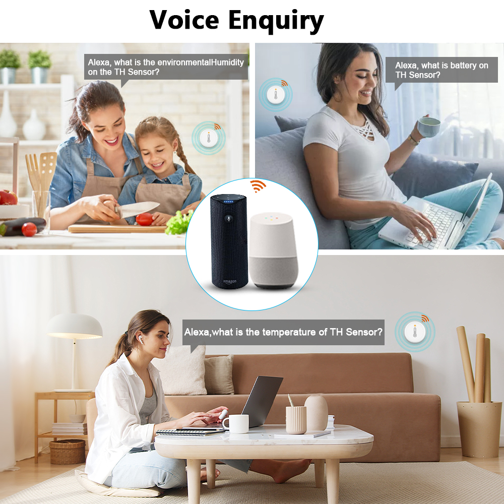 Description Picture 4 of itemLoraTap Tuya ZigBee 3.0 Wireless Temperature and Humidity Sensor Work with Home Assistant Smart Life DIY Google Alexa Automation