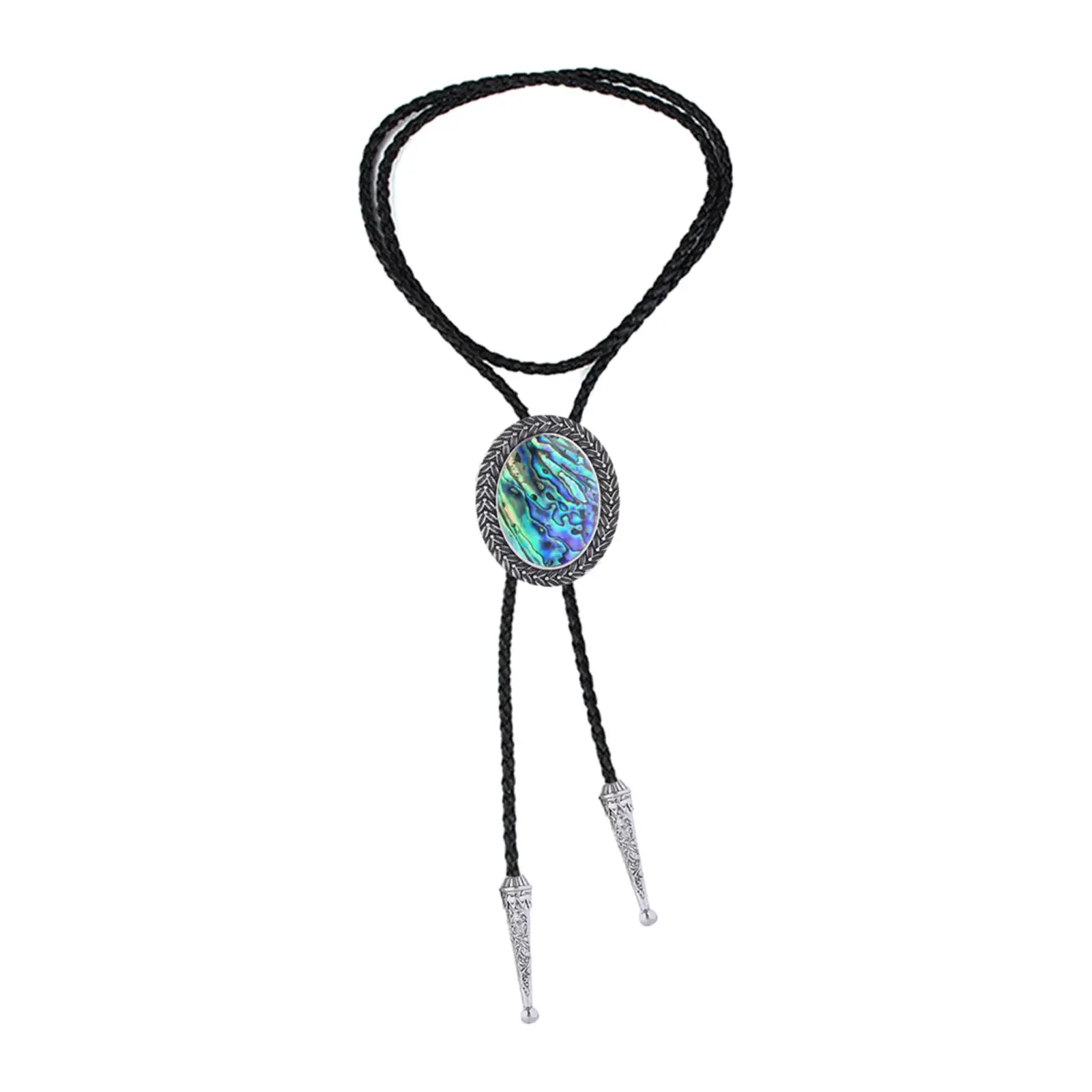 Western Bolo Tie Costume Accessories Handmade PU Leather Unique Pendant Cowboy Necktie for Family Woman Christmas Birthday Photo