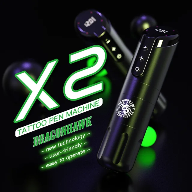 Dragonhawk X2 Pen High Capacity Battery Body Wireless Tattoo