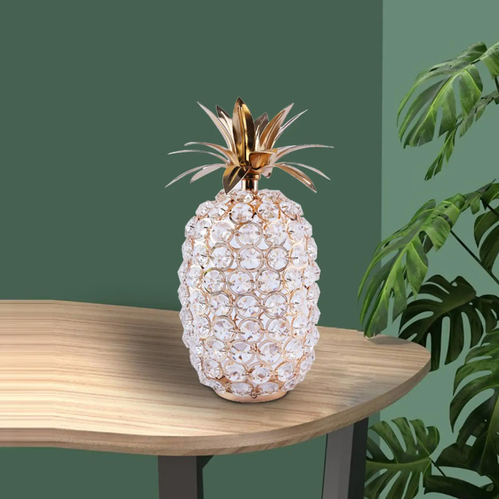 Crystal Pineapple Figurines Fruit Table Statue Sculpture for Office Entrance