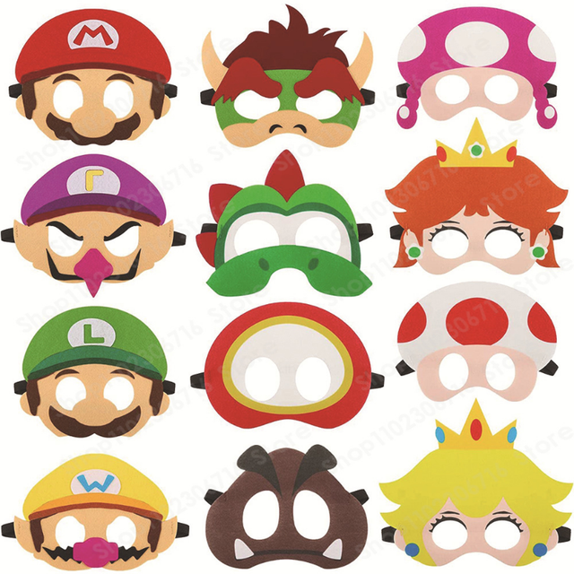 Super Mario Bros Cosplay Mask Anime Figures Mario Luigi Party Masks for  Children Birthday Party Theme Decorations Supplies Gfits - AliExpress