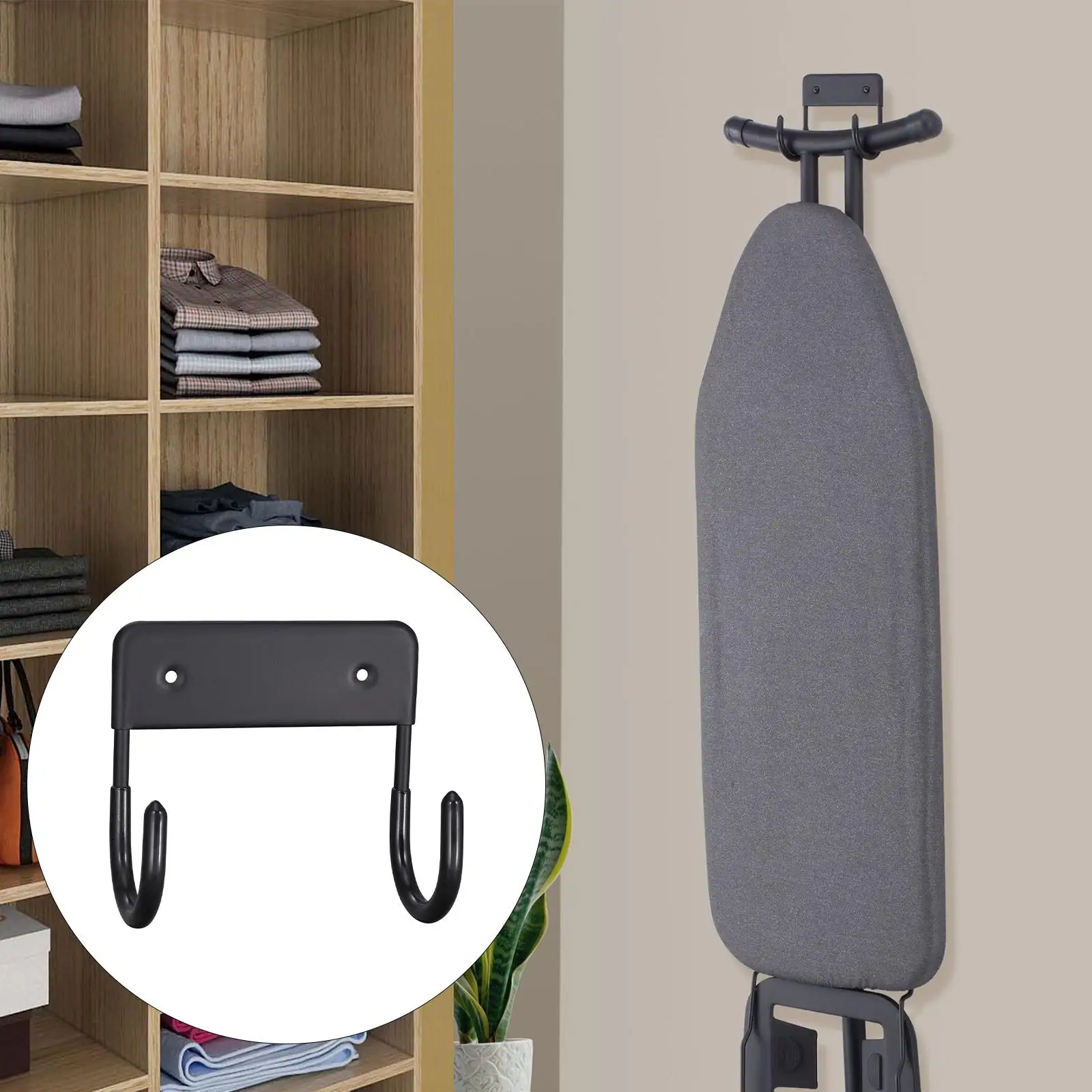 Small Ironing Board Hook Removable Wall  Hooks Hanger Ironing