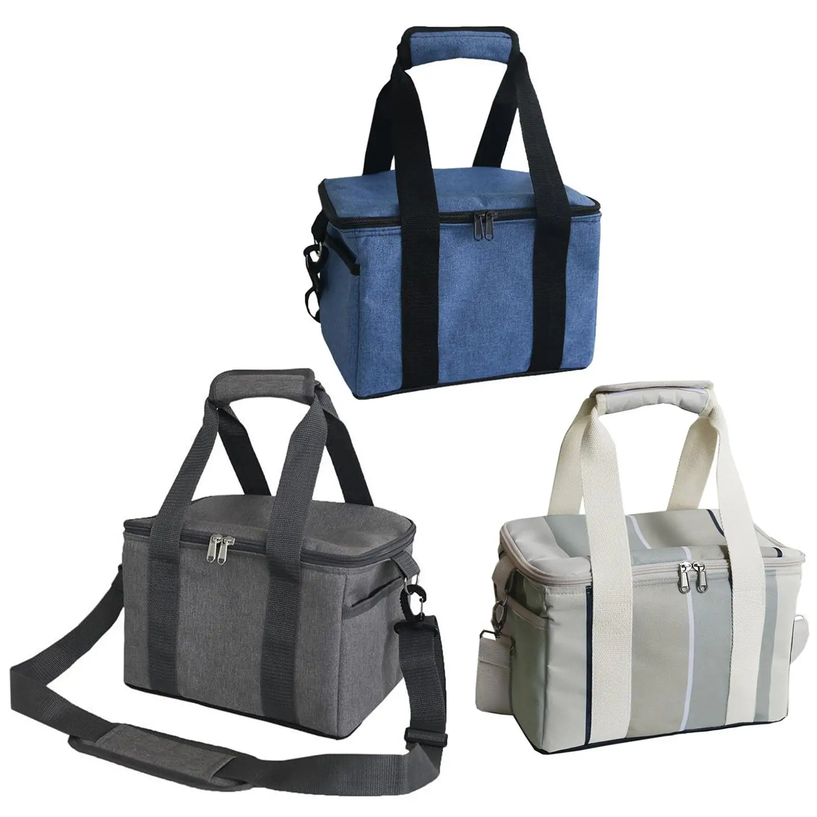 Waterproof Large Capacity Insulation Food Cooler Bag Thermal Lunch Box Carrier Storage Handbag Travel BBQ Hand Bags