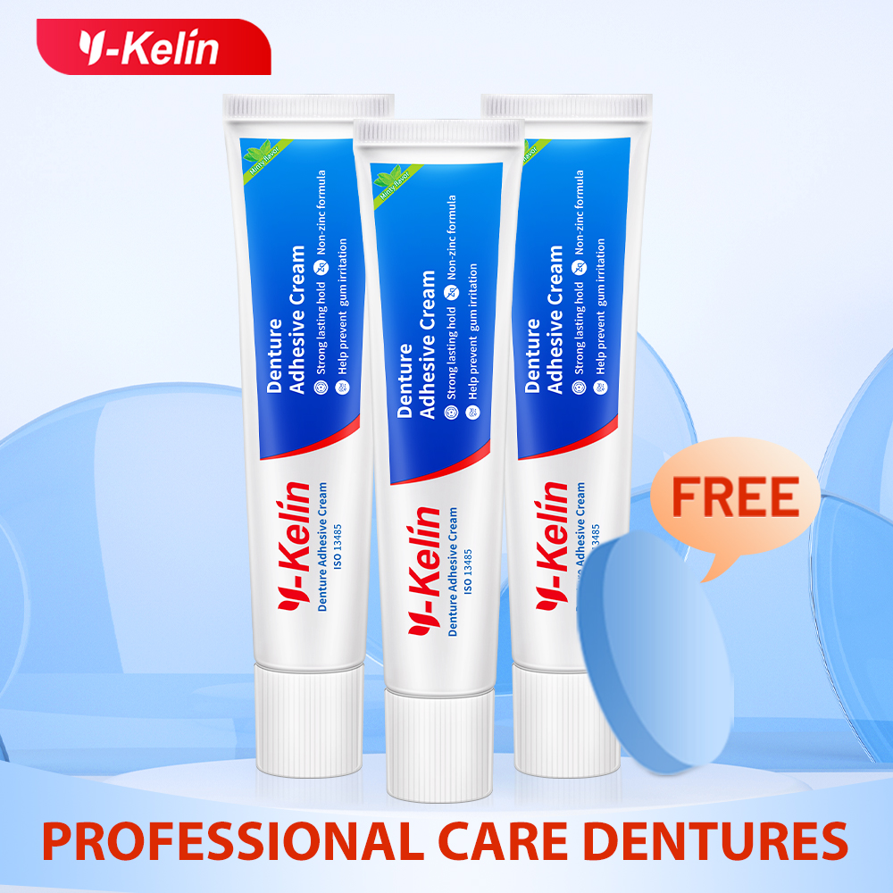 Best of Y-Kelin Denture Adhesive Cream 120Gram (40g*3 Packs) Strong Dentadura Prosthesis Teeth GlueRemovable False Elderly Gift Reviews & Tips