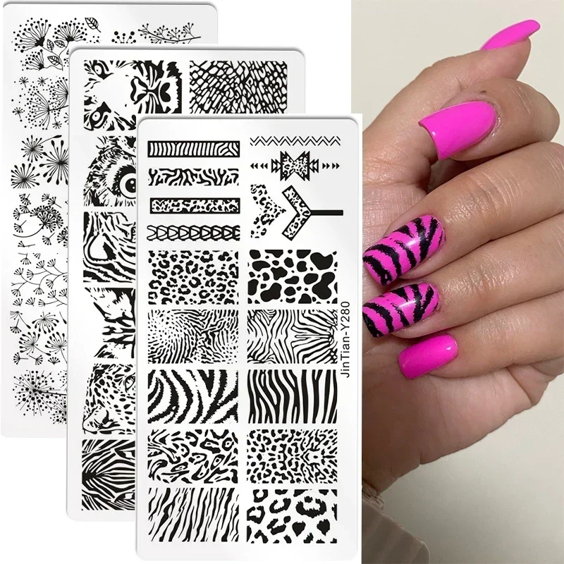 Best of Nail Stamping Plates Tiger Zebra Leopard Print Animal Plants Image Stainless Steel Stencil Nail Art Stamps Template Stencils Reviews & Tips