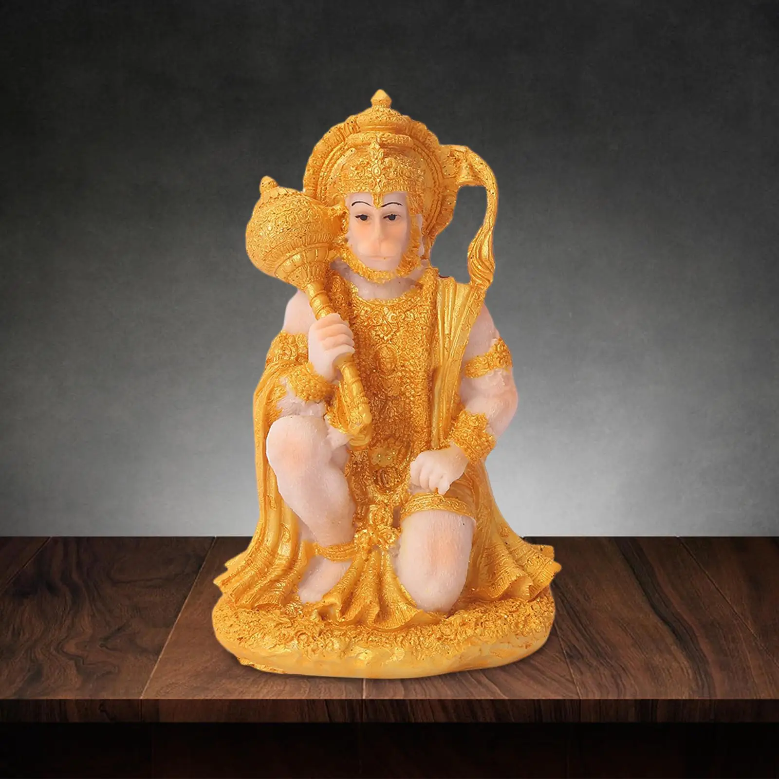 Indian Hindu Monkey God Buddha Statues Hanuman Figurine Fengshui Handcrafted