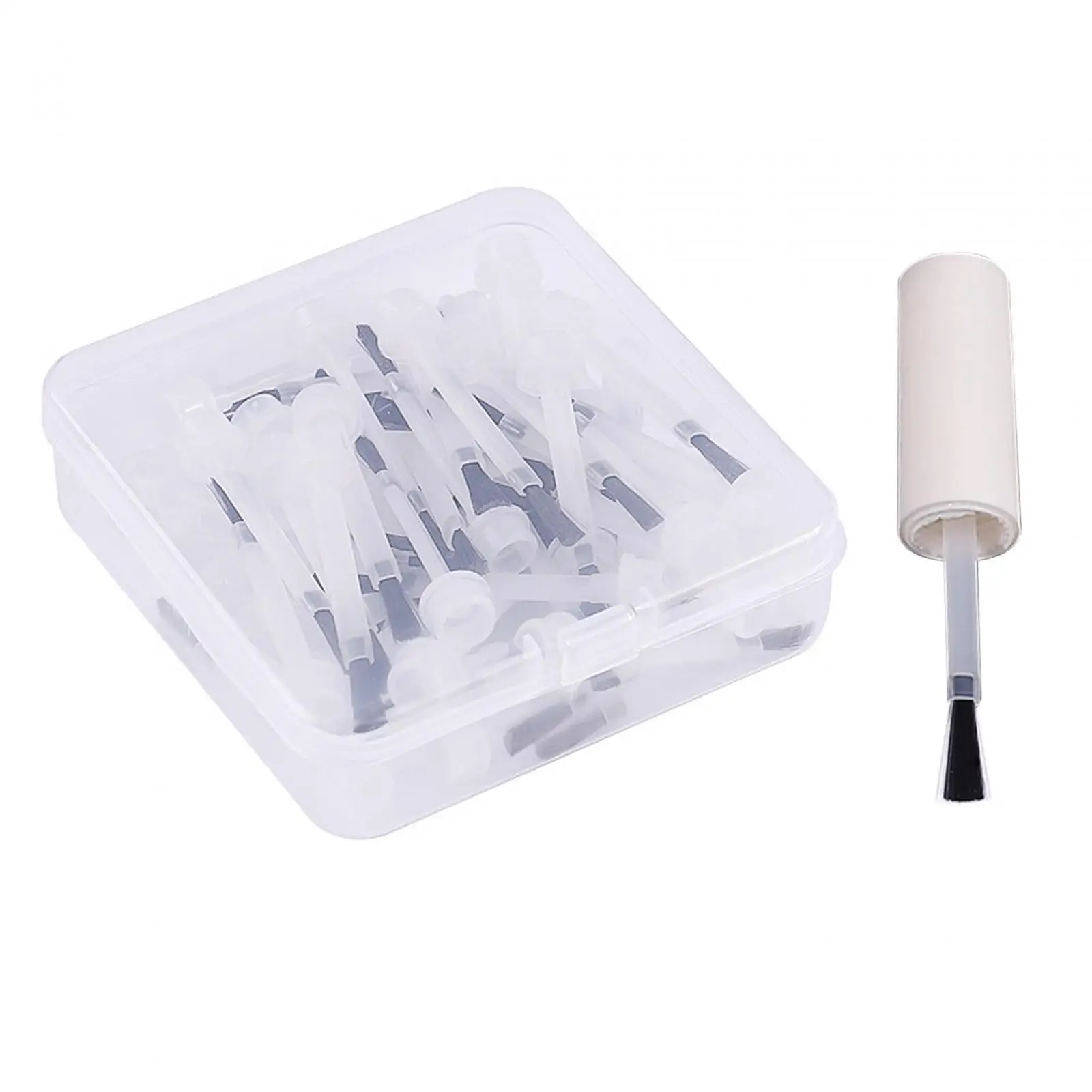 50x Nail Polish Brush Liquid Applicators Brush 5.5x1.2cm Manicure Tools for Salon Home Easily to Use Universal Nail Gel Brush