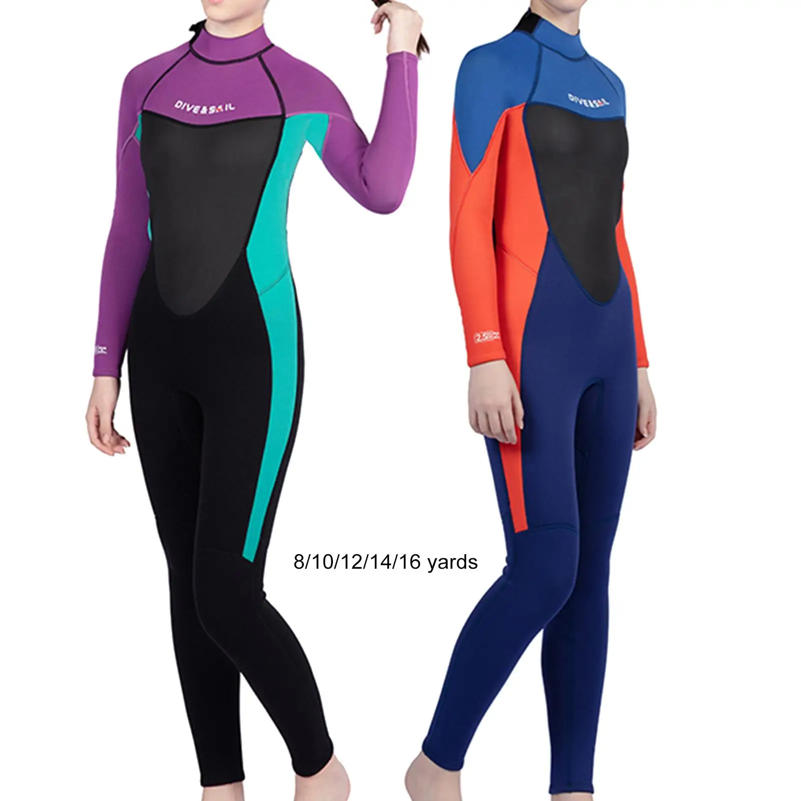 Kids Wetsuit 2.5mm Neoprene Thermal Fullsuit for Snorkeling Kayaking Surfing