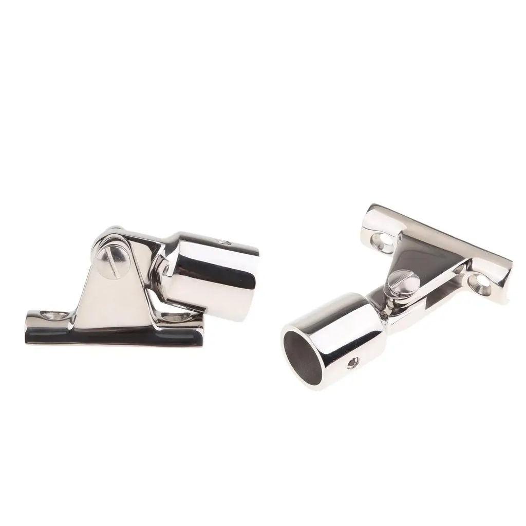 Polished Stainless  End Deck Hinge  Top Fitting Assembly 20mm