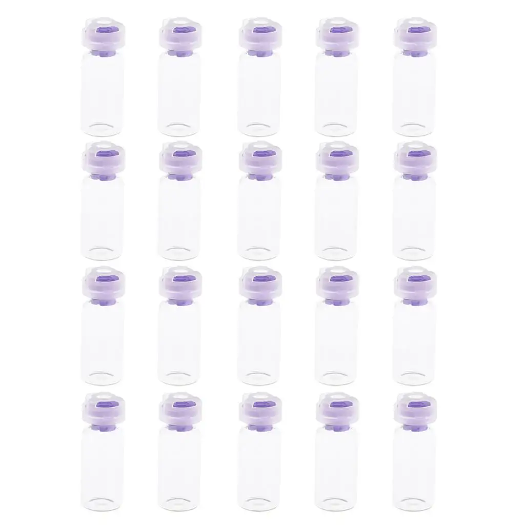 20x Sealed Liquid Cosmetic  Glass Bottles Vials for  Perfume 10ml