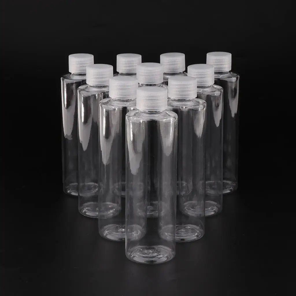 10 Pcs 200ml Empty Liquid Bottles Plastic Essential Oil Bottles Containers for Dispensing Lotions Shampoo Body Wash Emulsion