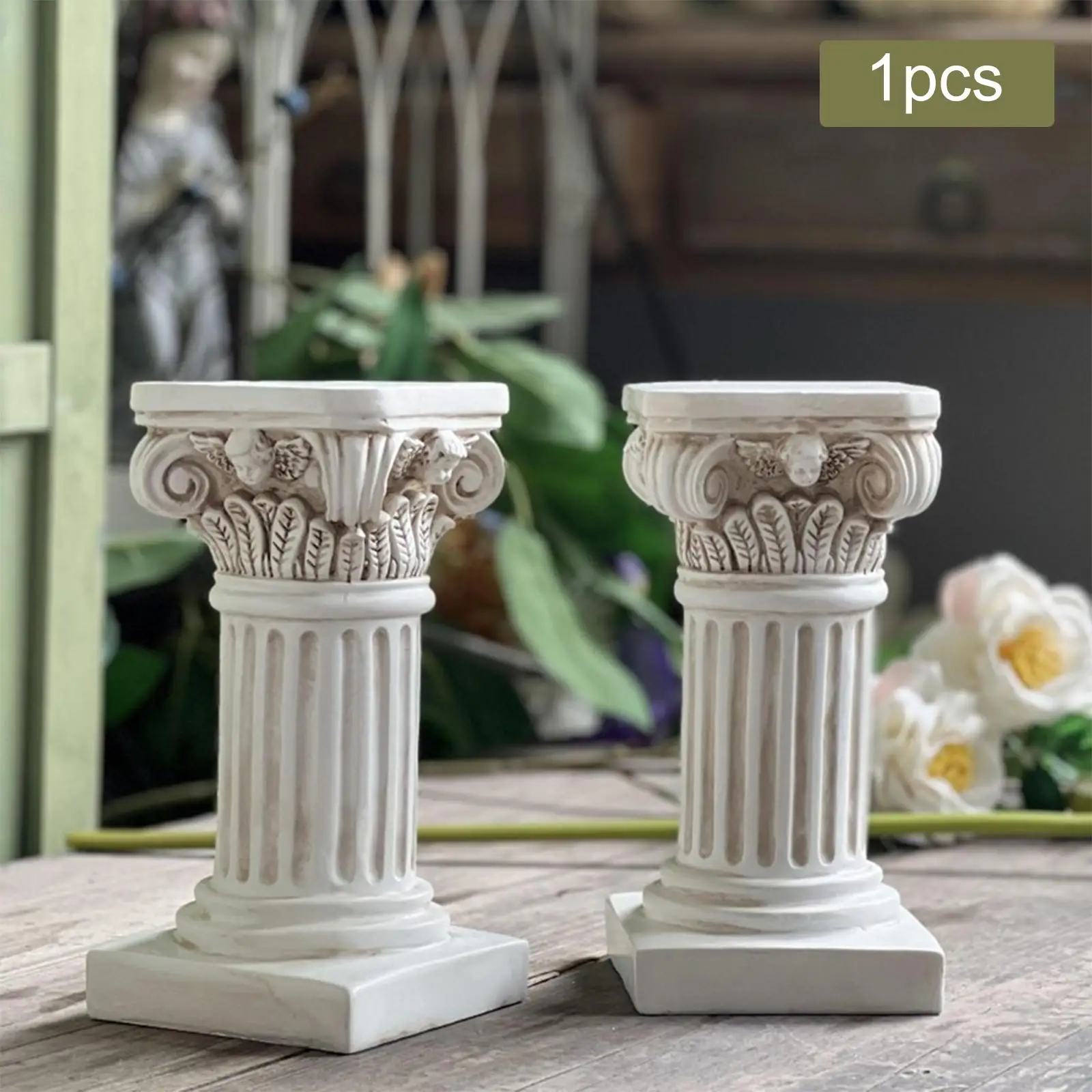 Pedestal Stand Statue White Greek Column Plinth Base Roman Pillar for Home