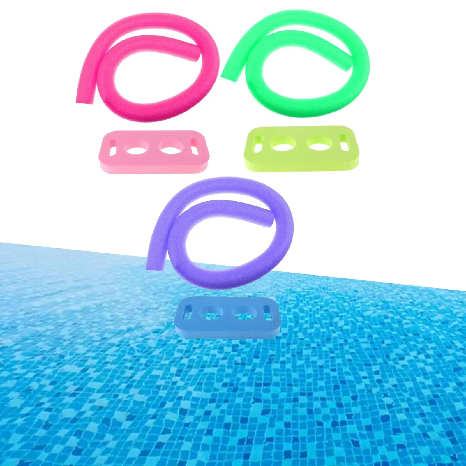 Floating Pool Noodles Round Foam Tube with Connector Swimming Pool Noodle, Water Game Floats 2.6x59Inches Pool Accessories