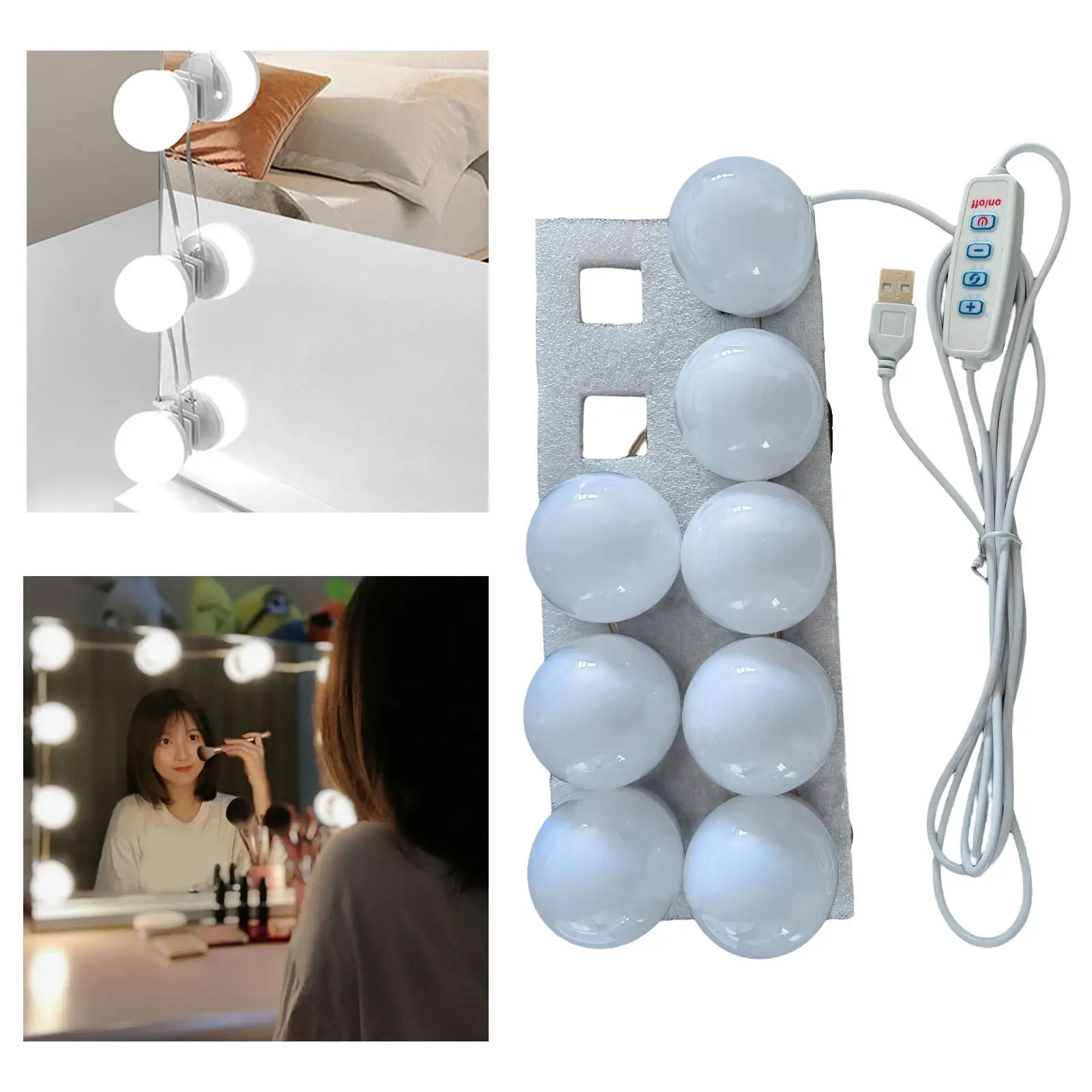 LED Makeup Mirror Lights Professional Removable Vanity Stick Restroom Decor Dressing Room Bedroom Tabletop Makeup