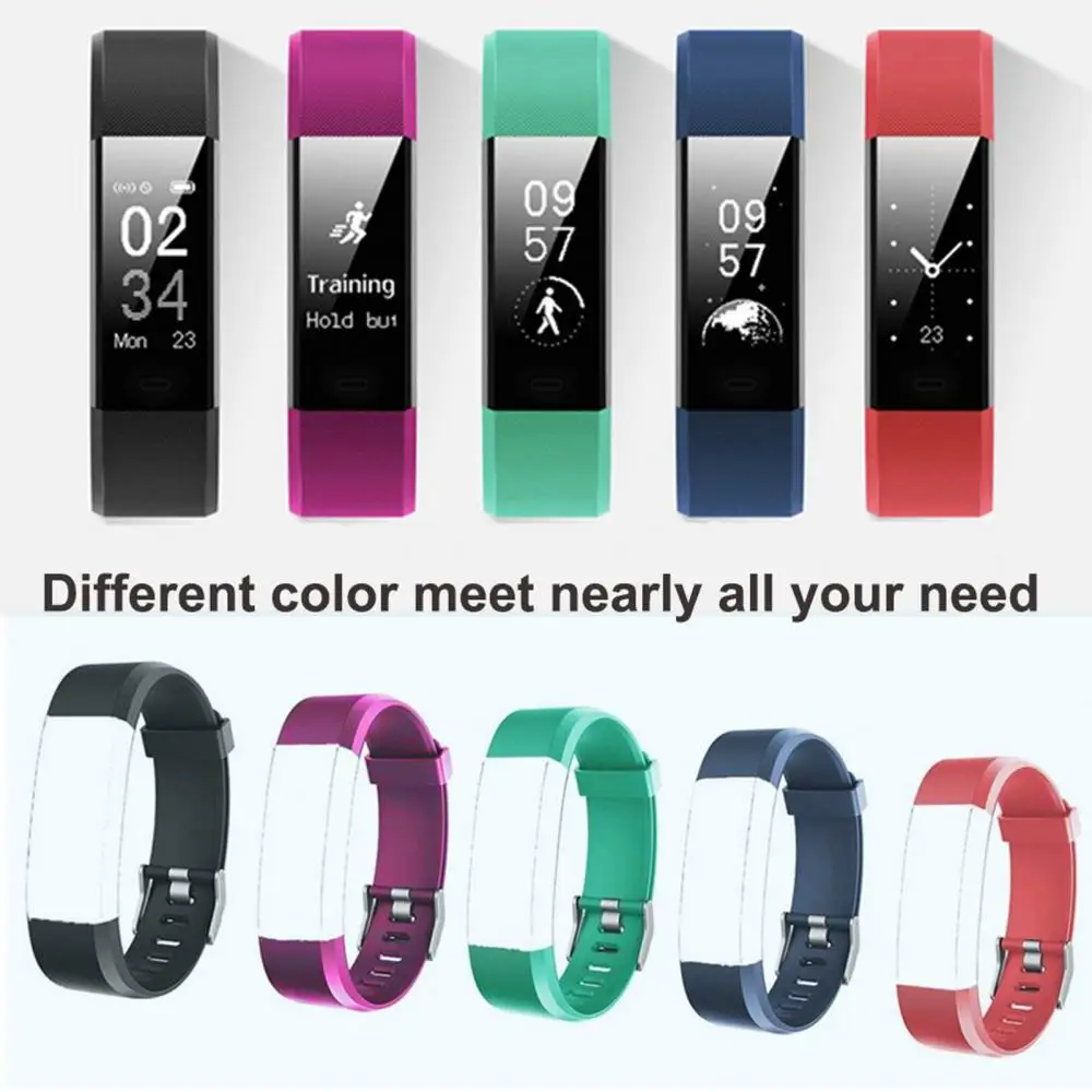 Repuesto de correa de reloj, accesorio colorido para ID 115 Plus HR Smart ID115, 5 colores Rojo Negro Azul Púrpura| | - AliExpress