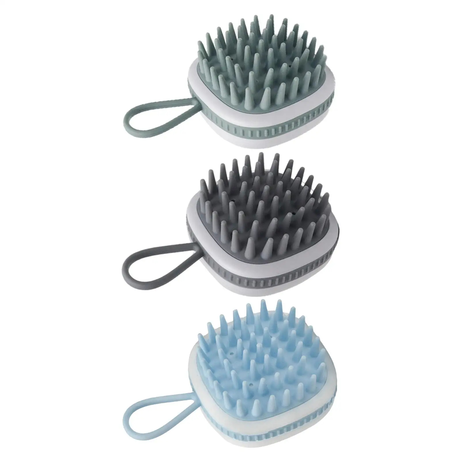 Pack-Silicone Hair Scalp Head Massager Shampoo Brush for