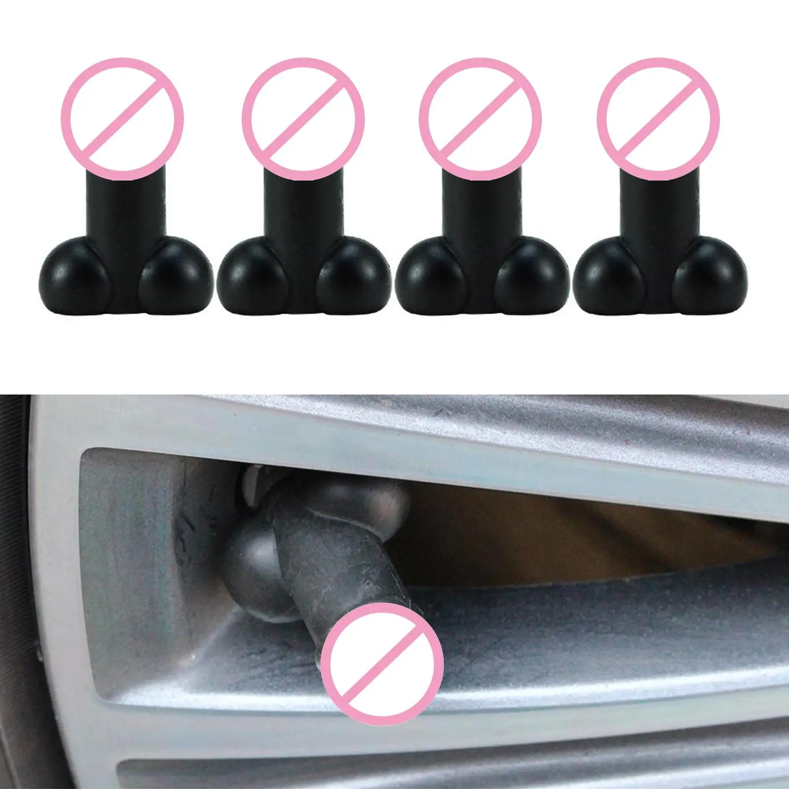 2x 4 Pack Car Motorcycles   Tyre Tire Valve Stem , Glowing in The Dark, Easy to Use