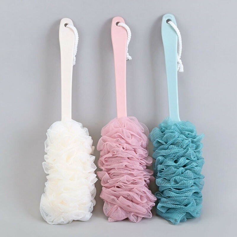 1PCS Lange Griff Bad Pinsel Zurück Bad Dusche Wäscher Körper Weiche Mesh Peeling Puff Sauber Selbst Bad Zurück Pinsel – Detail 3