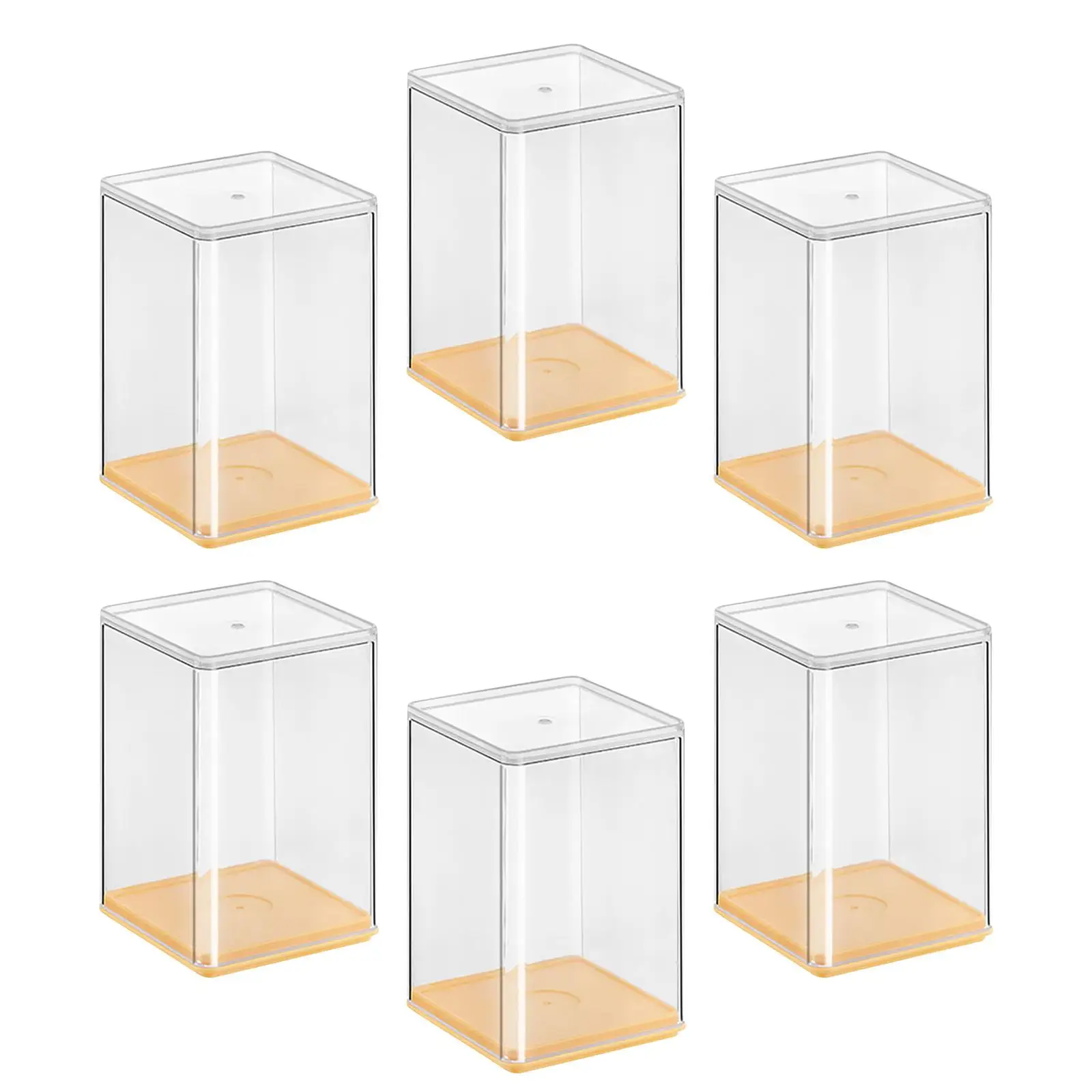 6Pcs Display Case Decoration Storage Organizer for Miniature Figurines