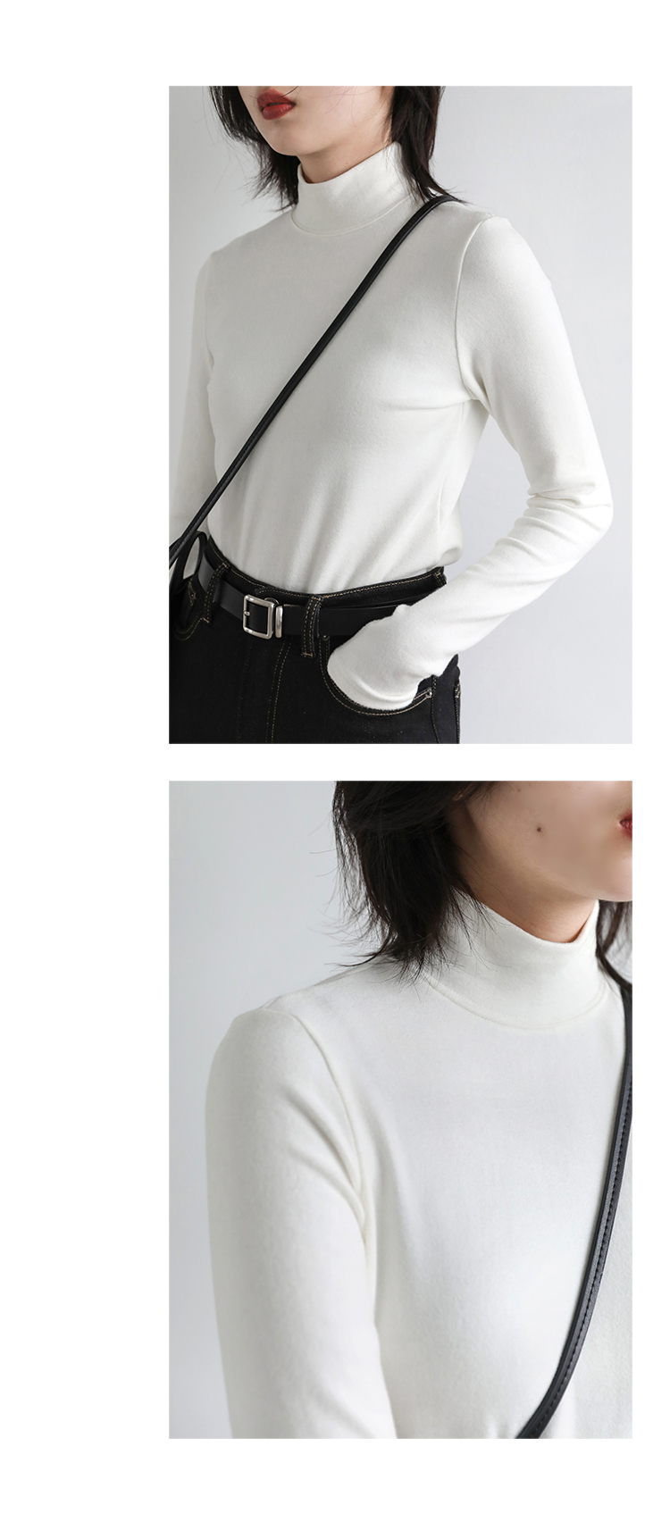 CHIC VEN Women Sweatshirt Turtleneck Pullovers Casual Solid Dralon Warm Bottom Blouse Office Lady Tops Autumn Winter 2023