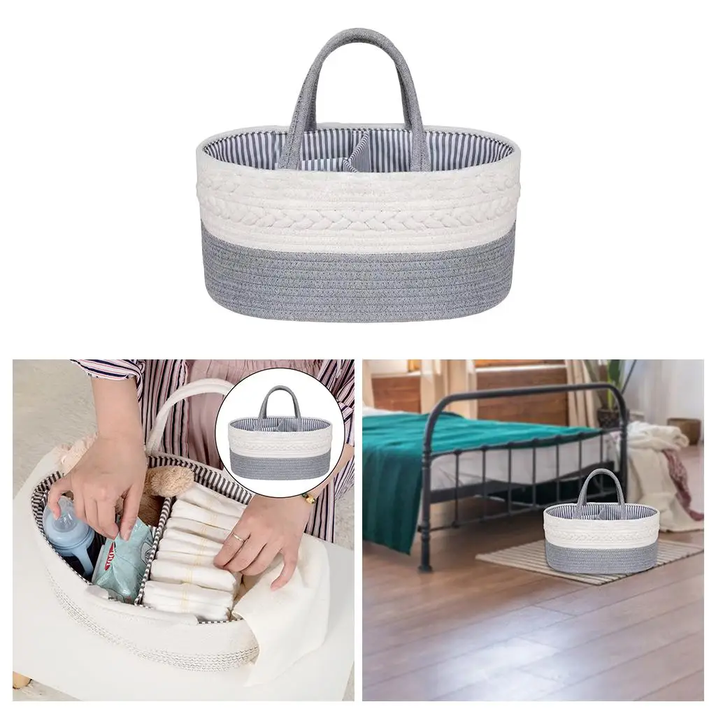 Baby Diaper Caddy Baby Toys Organizer Holder Tote Bag Newborn Basket Carrier