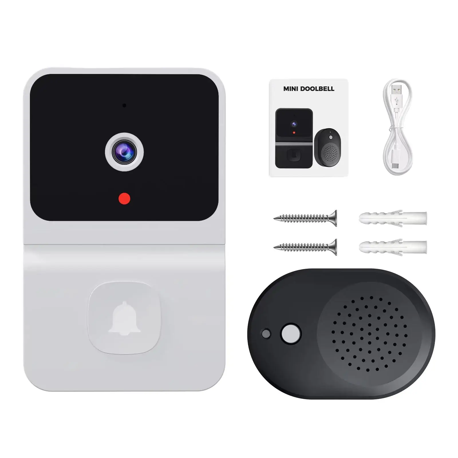Doorbell Camera Wireless Two Way Audio Battery Operated Remote Clouds Storage Device Video Doorbell Door Chime Night View