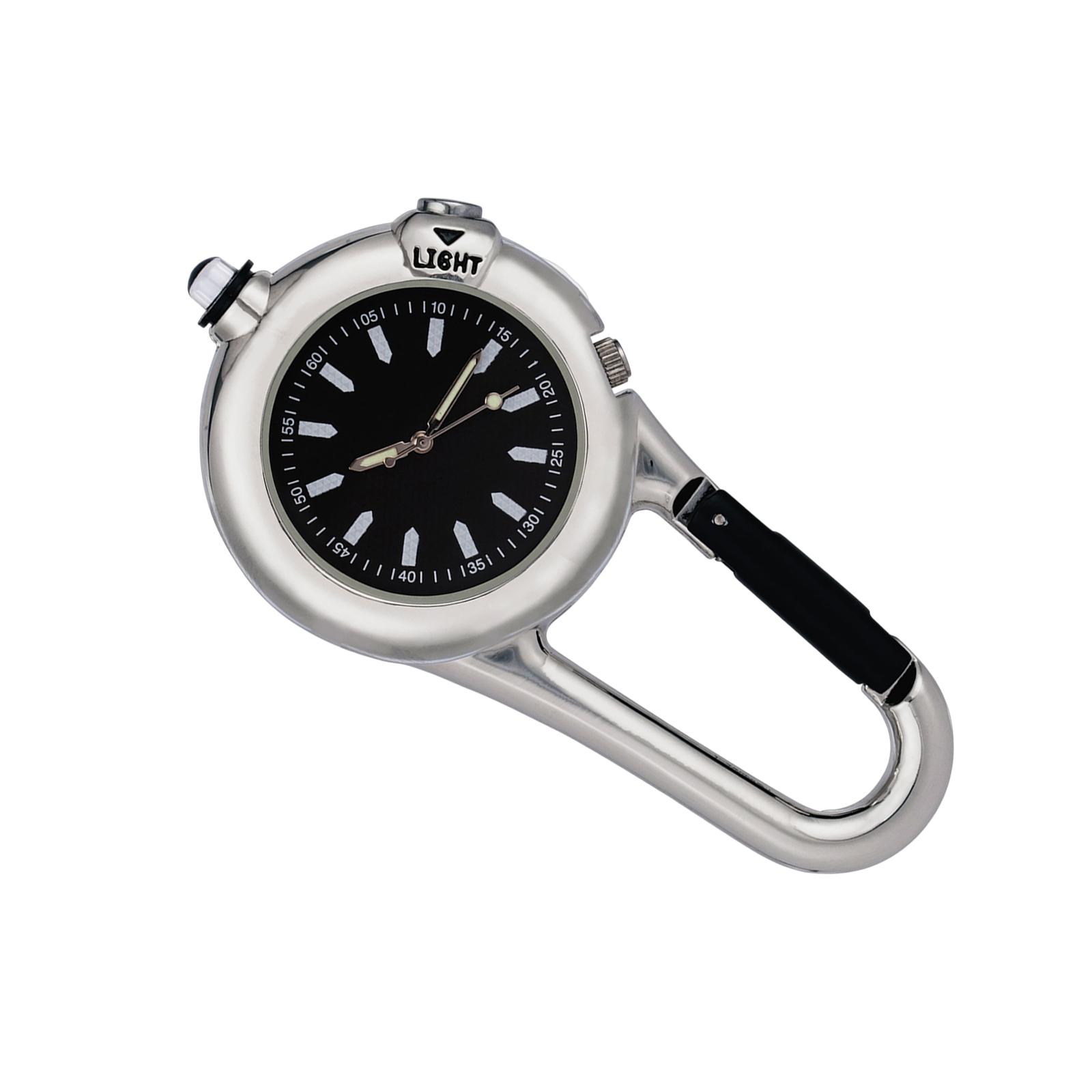 Portable Carabiner Pocket Watch Backpack Watch Unisex Climbing Watch for Outdoor Activities Hiking Camping Equipment