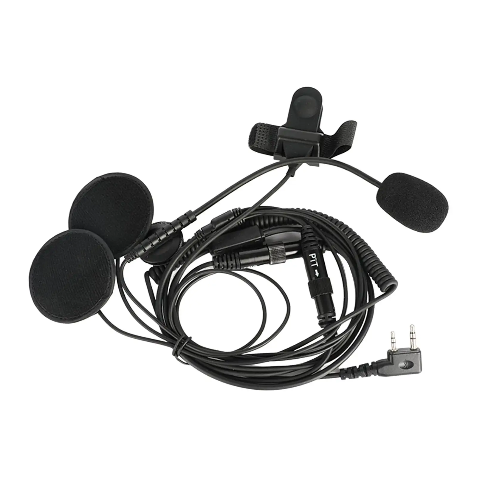 Motorcycle Cap Headset Handsfree with PTT Microphone Two Way Radio Walkie Talkie