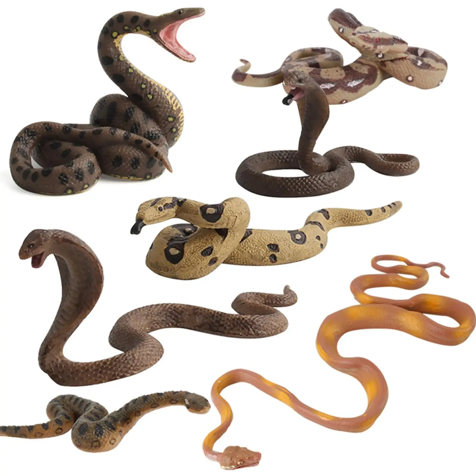 High Simulation Artifical Snake Figurine Educational Toys Scary Snake Toy for Party Favor Tabletop Decors Jokes Prop
