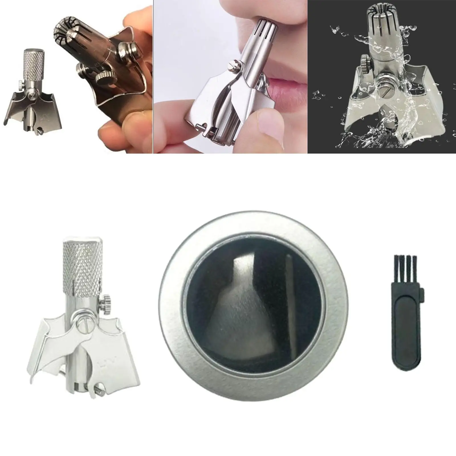 Durable Nose Hair  Manual Device Cutting Remover  Washable Beauty Rotary Trimming Machine Stainless Steel Professional Women