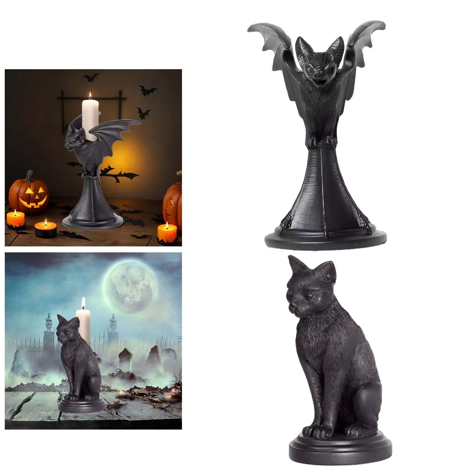 Candle Holder Candleholder Home Decor Accessory Halloween Gothic Candlestick