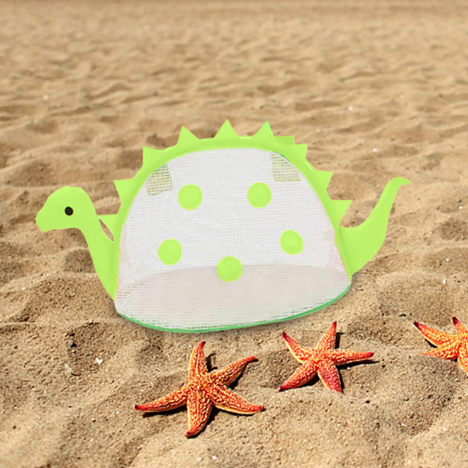 Beach Mesh Bag Tote Dinosaur Summer Vacation Beach Shell Bag Beach Sand Toy