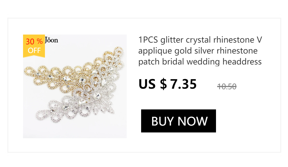 DIY Schweißen Kristall Patch Strass Ausschnitt für das Hochzeitskleid Hand Nähen Kleidung Zubehör YL007 – Detail 4