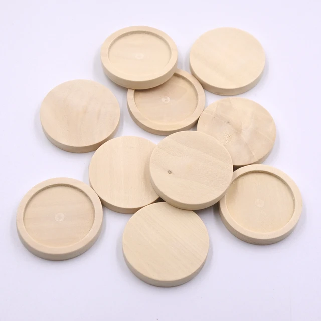 Round Wooden Plaques for Crafts, Natural Pine Unfinished Wood Plaque, Great  Wood Base for DIY Craft Projects & Home Decoration - 7 inch - 2 Pcs.
