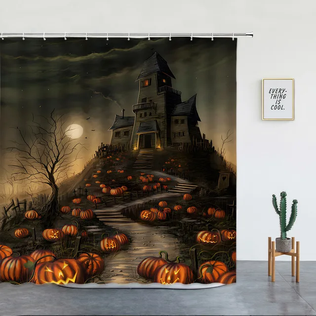 Halloween White Shower Curtain Set, Halloween Mouse Silhouette Witch Sister  Bat Moon Stars Witch Scary Introduction Black Print Shower Curtain,  Non-slip Bath Mat, Bath Rug, Toilet Lid Mat, 12 Hooks, - Temu