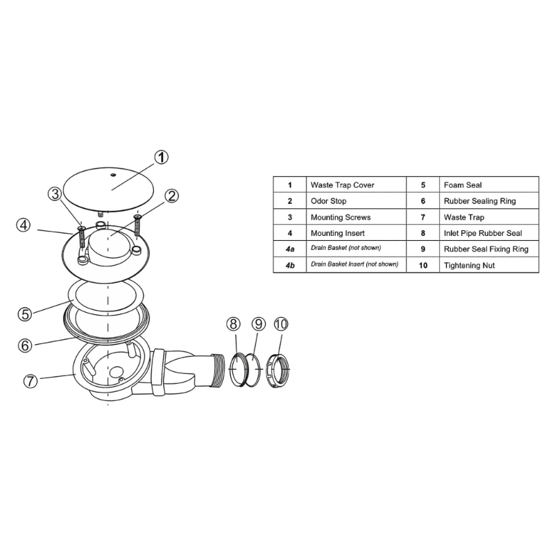 Description Picture 5 of itemBathroom Shower Trap Low Shower Drain Trap Bathroom Tray Waste Drain Trap High Flows Shower Tray Drain