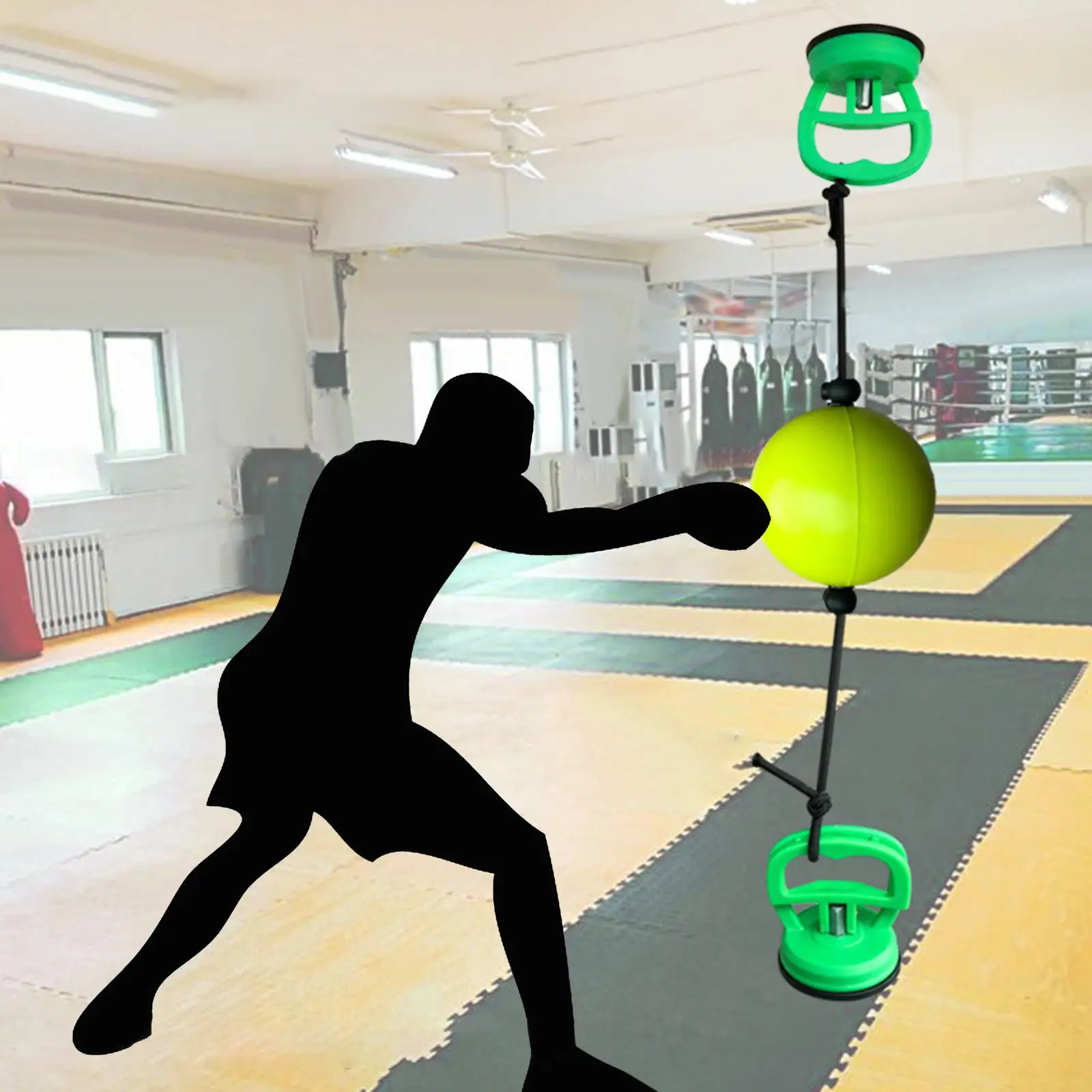 PU Speed Bag Double End Punching Ball Equipment Suction Cup Adjustable Gear