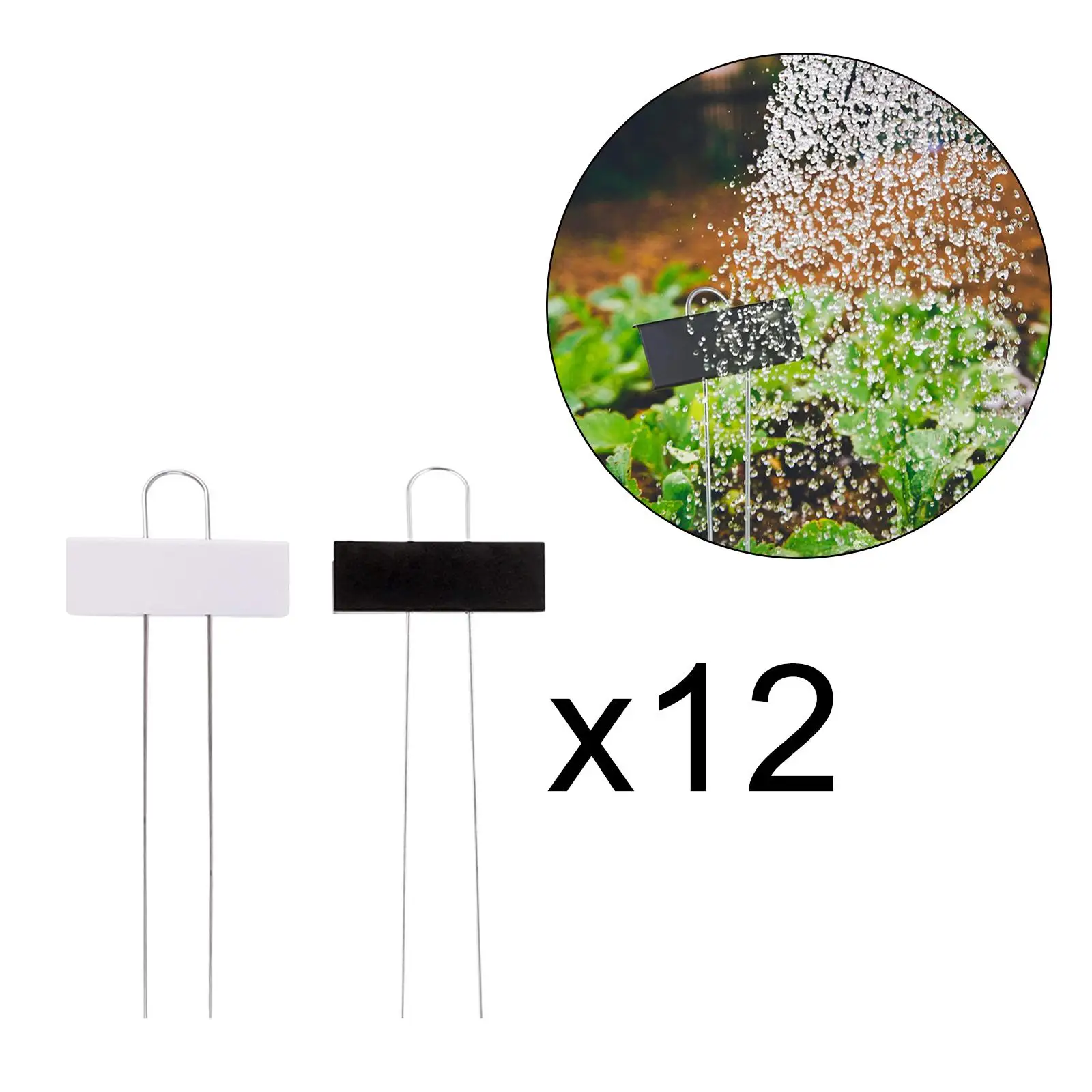 12Pcs Iron Plant Labels Plant Stakes Garden Markers Weatherproof Plant Sign Tags for Green Plant Greenhouse Flower