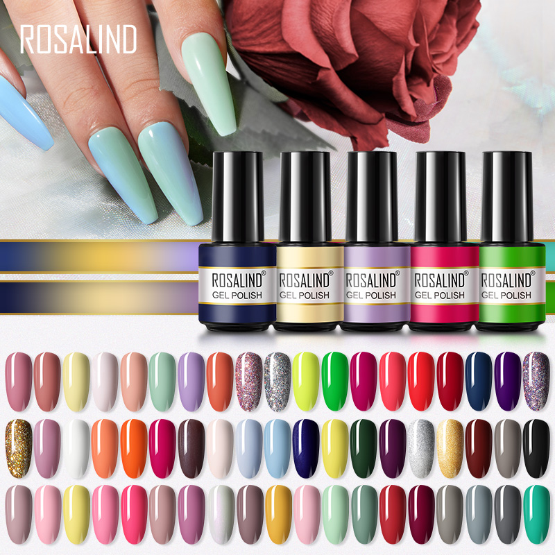 Best of ROSALIND Cat Eyes Nail Gel Polish Hybrid Vernis Semi Permanent Base Top Coat Manicure Art Pure Color Acrylic UV Gel Nail Polish Reviews & Tips