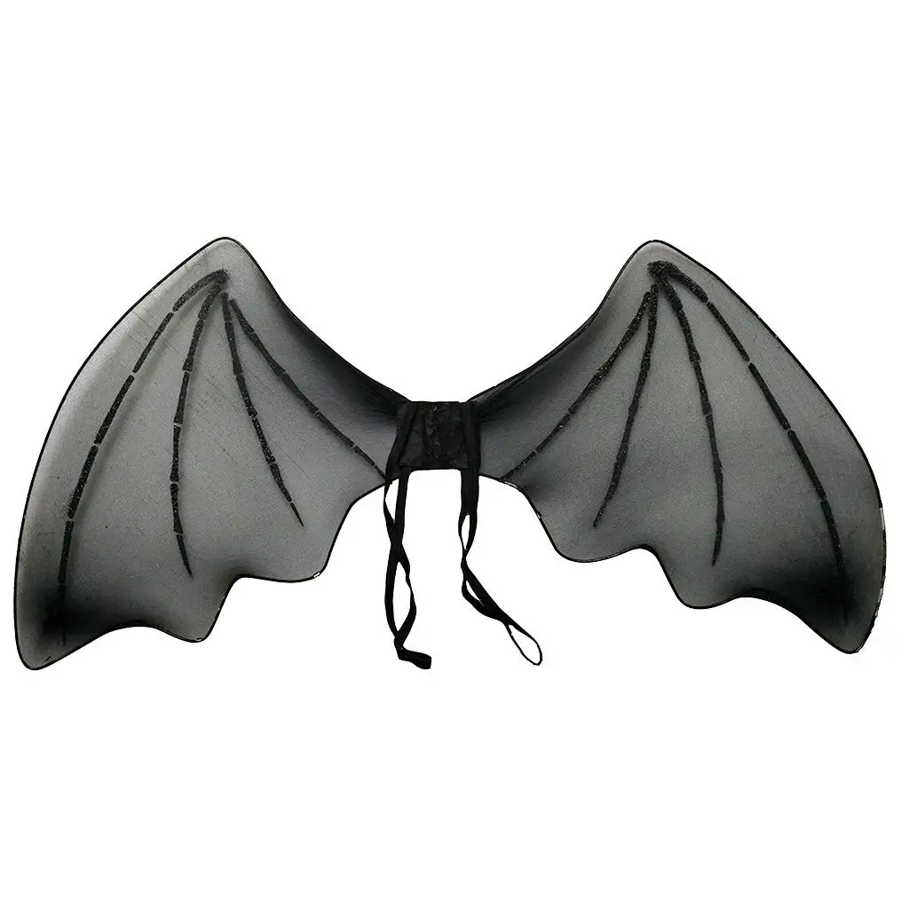 Halloween Kids Cute Black Bat Angel Fancy Dress Accessories