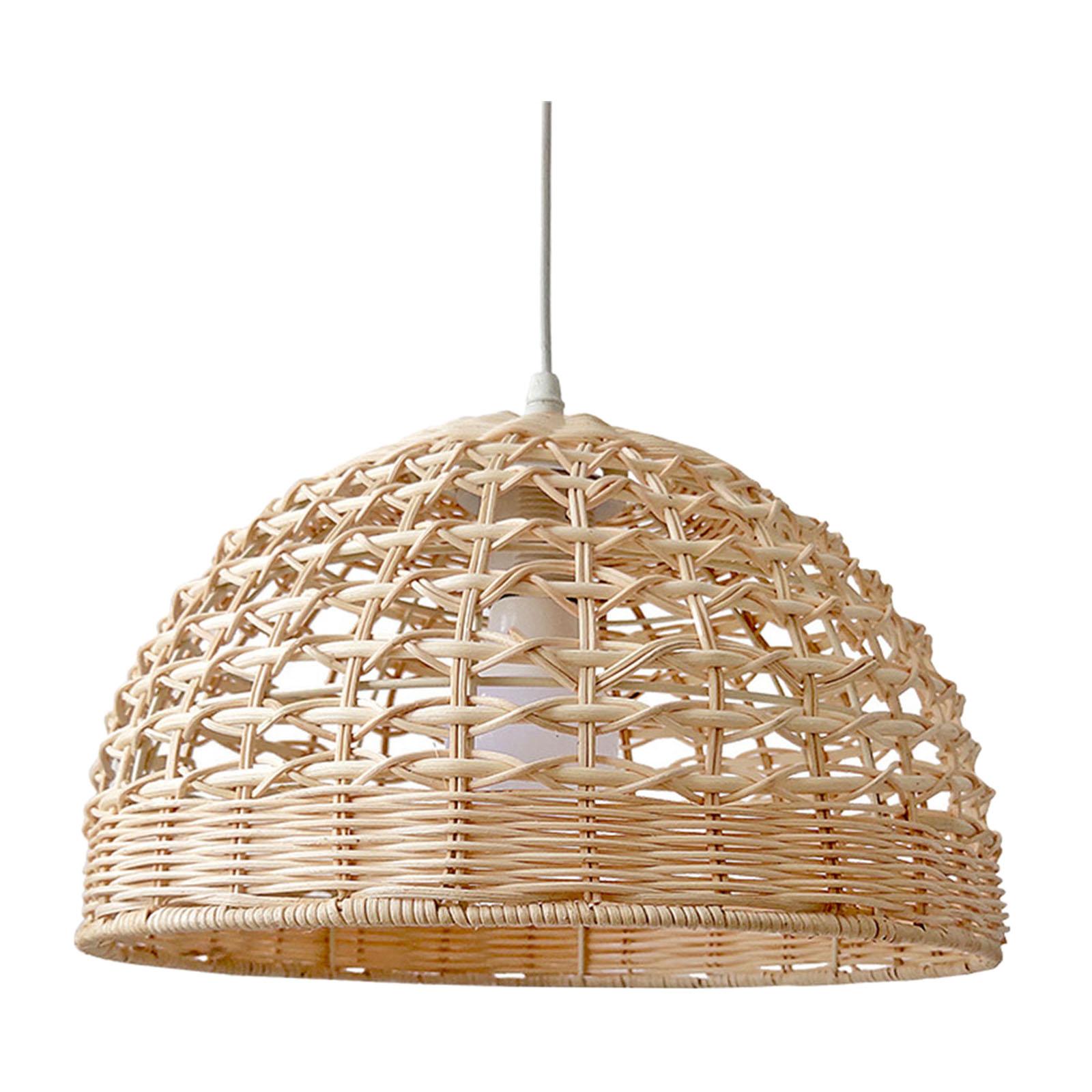 rattan rattan lustre abajur abajur luminária boho scandi máscara de lâmpada do teto luz pingente sombra para cozinha do hotel