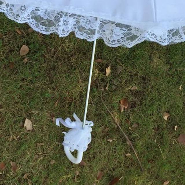 Parasol De Mariage En Dentelle Blanche - Ombrelle Vintage, 50cm, Pour Photo Et Décoration