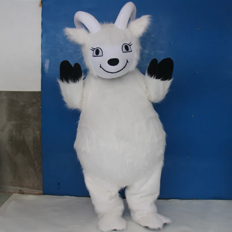 Sheep Fursuit Plush White Goat Mascot Costume Plush Dress-up Cosplay Props  Cartoon Anthropomorphic For Adults Costumes - Mascot - AliExpress