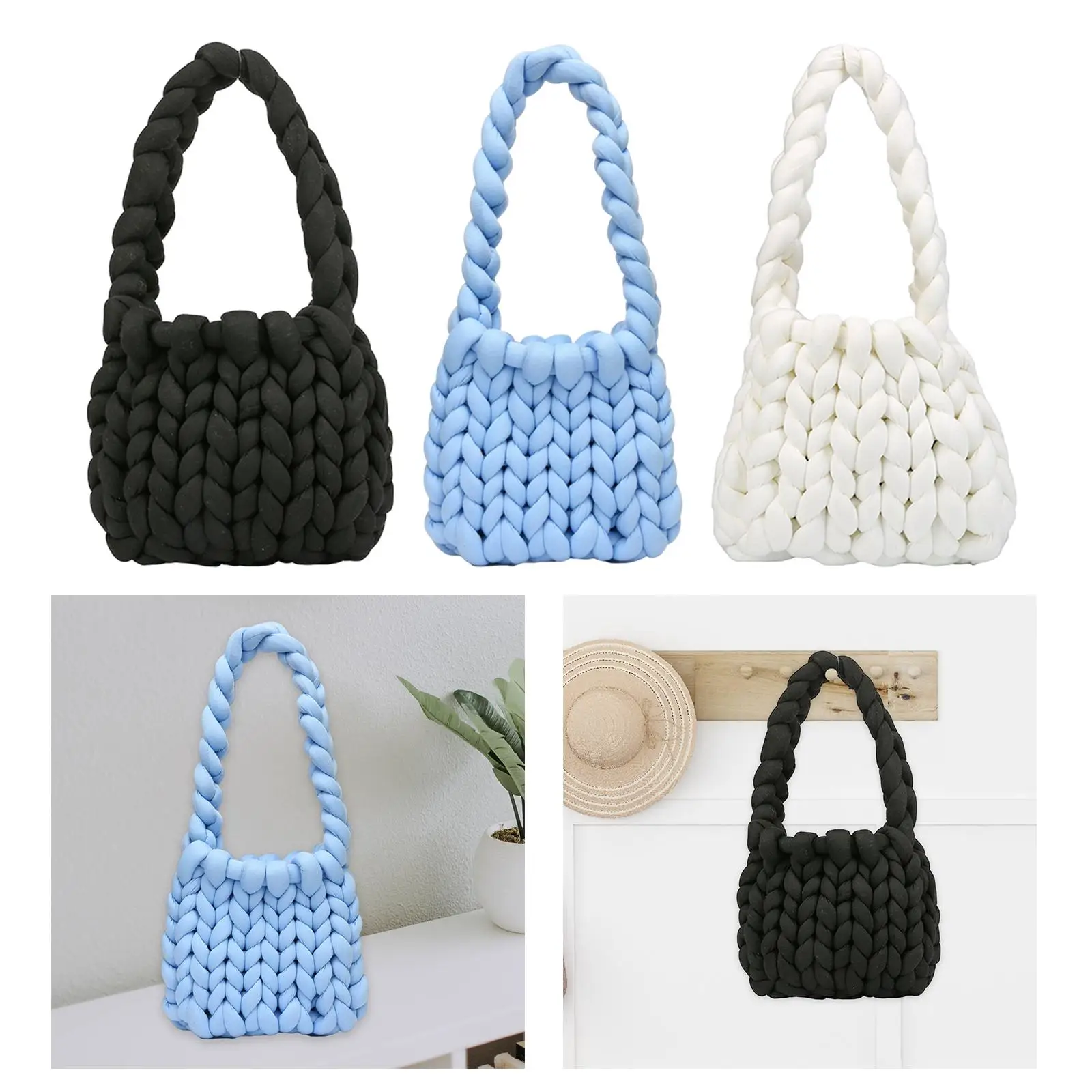 Chunky Yarn Lightweight Soft Thick Rope Woven Household Casual Polyester Durable